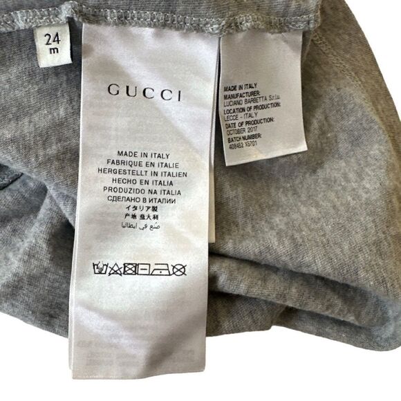 GUCCI Baby Gray T-Shirt - Picture 5 of 6
